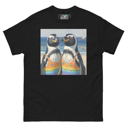 Proud Penguins at the Beach Unisex classic tee - Gregg Acini Adoree Designs - T-Shirt