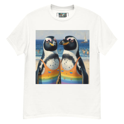 Proud Penguins at the Beach Unisex classic tee - Gregg Acini Adoree Designs - T-Shirt