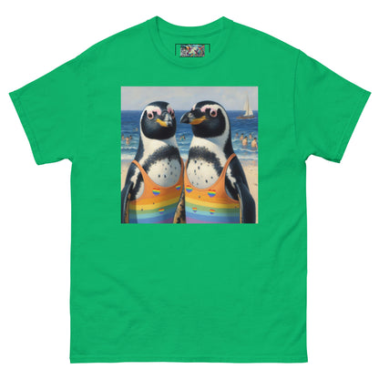 Proud Penguins at the Beach Unisex classic tee - Gregg Acini Adoree Designs - T-Shirt