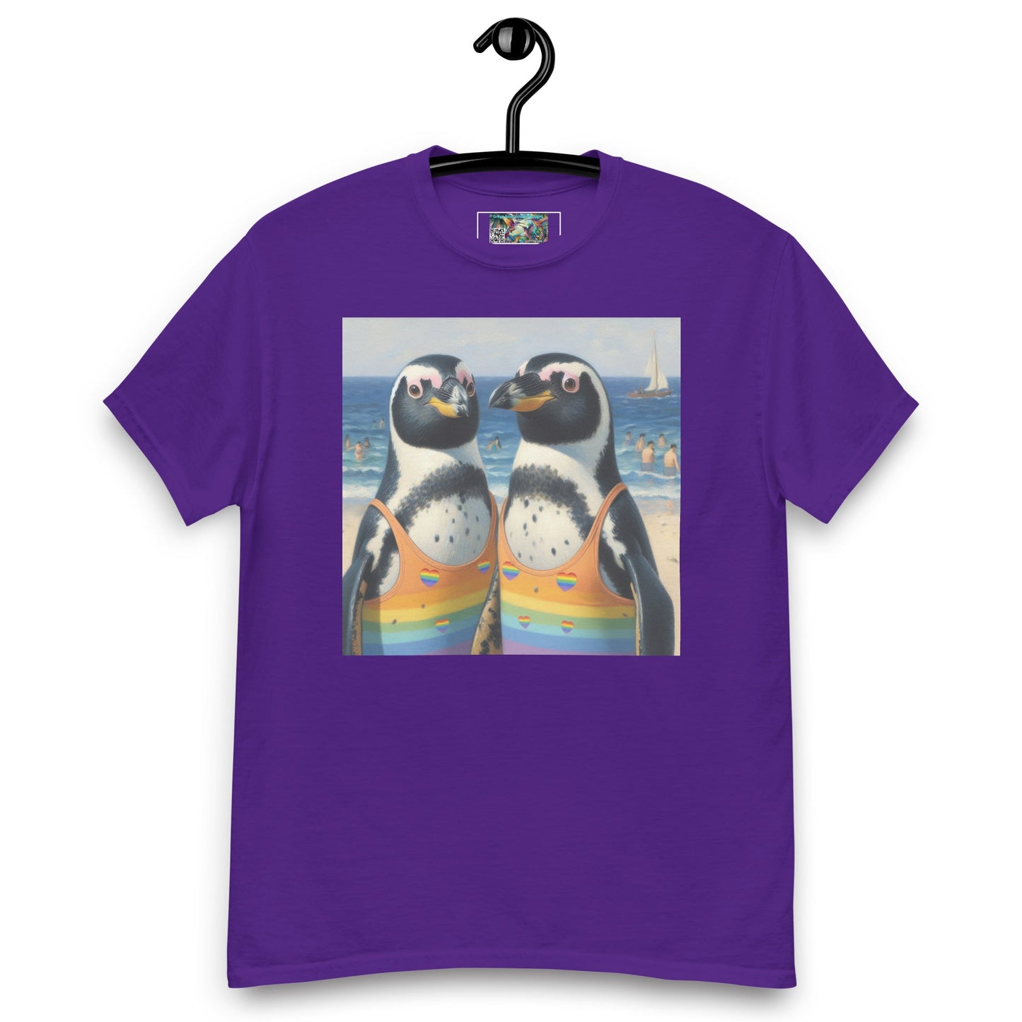 Proud Penguins at the Beach Unisex classic tee - Gregg Acini Adoree Designs - T-Shirt