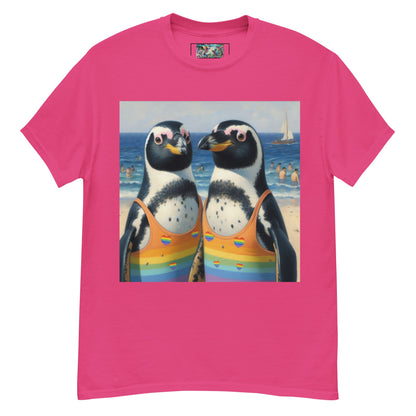 Proud Penguins at the Beach Unisex classic tee - Gregg Acini Adoree Designs - T-Shirt