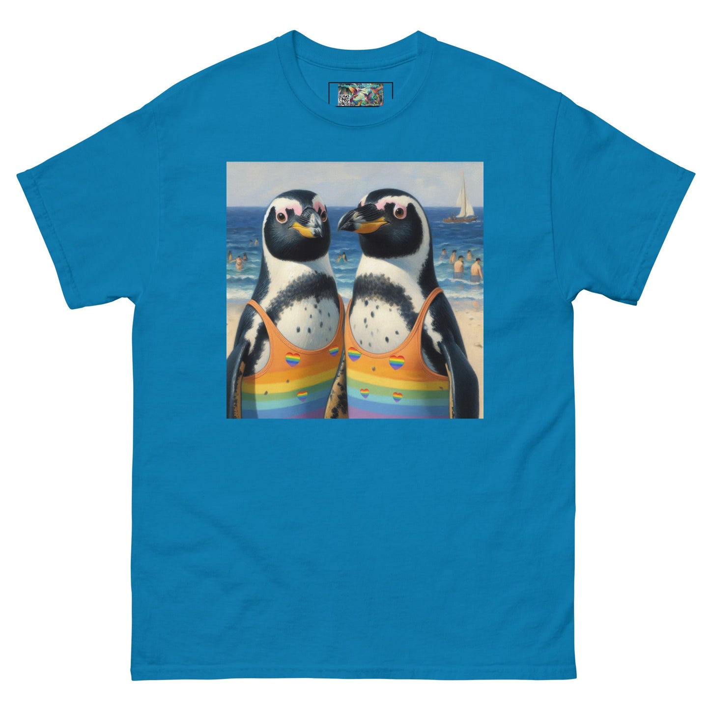 Proud Penguins at the Beach Unisex classic tee - Gregg Acini Adoree Designs - T-Shirt