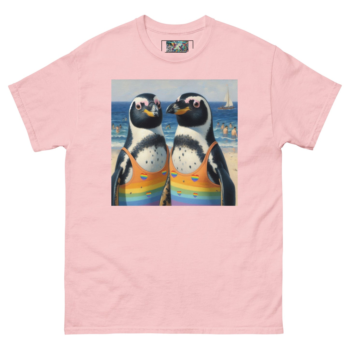 Proud Penguins at the Beach Unisex classic tee - Gregg Acini Adoree Designs - T-Shirt