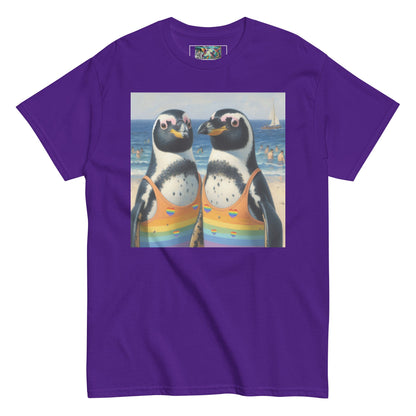 Proud Penguins at the Beach Unisex classic tee - Gregg Acini Adoree Designs - T-Shirt