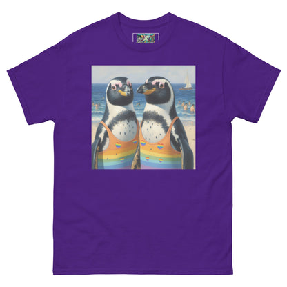 Proud Penguins at the Beach Unisex classic tee - Gregg Acini Adoree Designs - T-Shirt