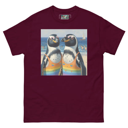 Proud Penguins at the Beach Unisex classic tee - Gregg Acini Adoree Designs - T-Shirt