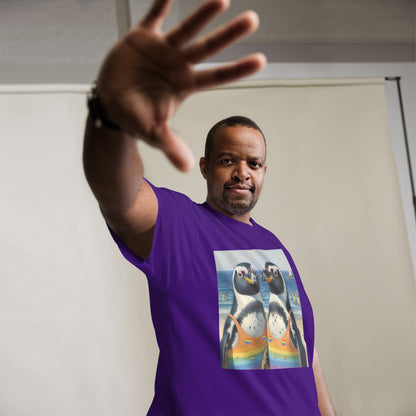 Proud Penguins at the Beach Unisex classic tee - Gregg Acini Adoree Designs - T-Shirt
