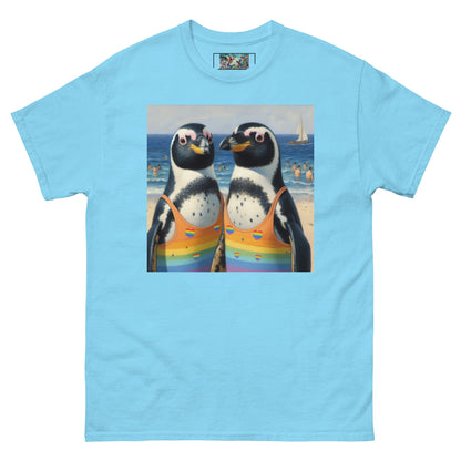 Proud Penguins at the Beach Unisex classic tee - Gregg Acini Adoree Designs - T-Shirt