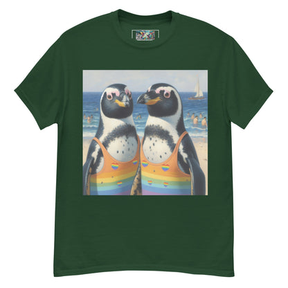 Proud Penguins at the Beach Unisex classic tee - Gregg Acini Adoree Designs - T-Shirt