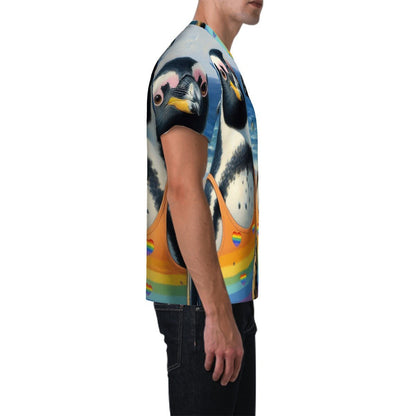 Proud Penguins at the Beach Unisex Short - Sleeve T-Shirt - Gregg Acini Adoree Designs - T-shirts