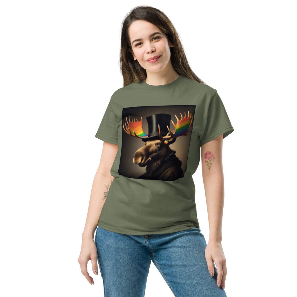 Proud Remby Moose Unisex classic tee by Gregg Acini Adoree Designs - Gregg Acini Adoree Designs - Tee Shirt