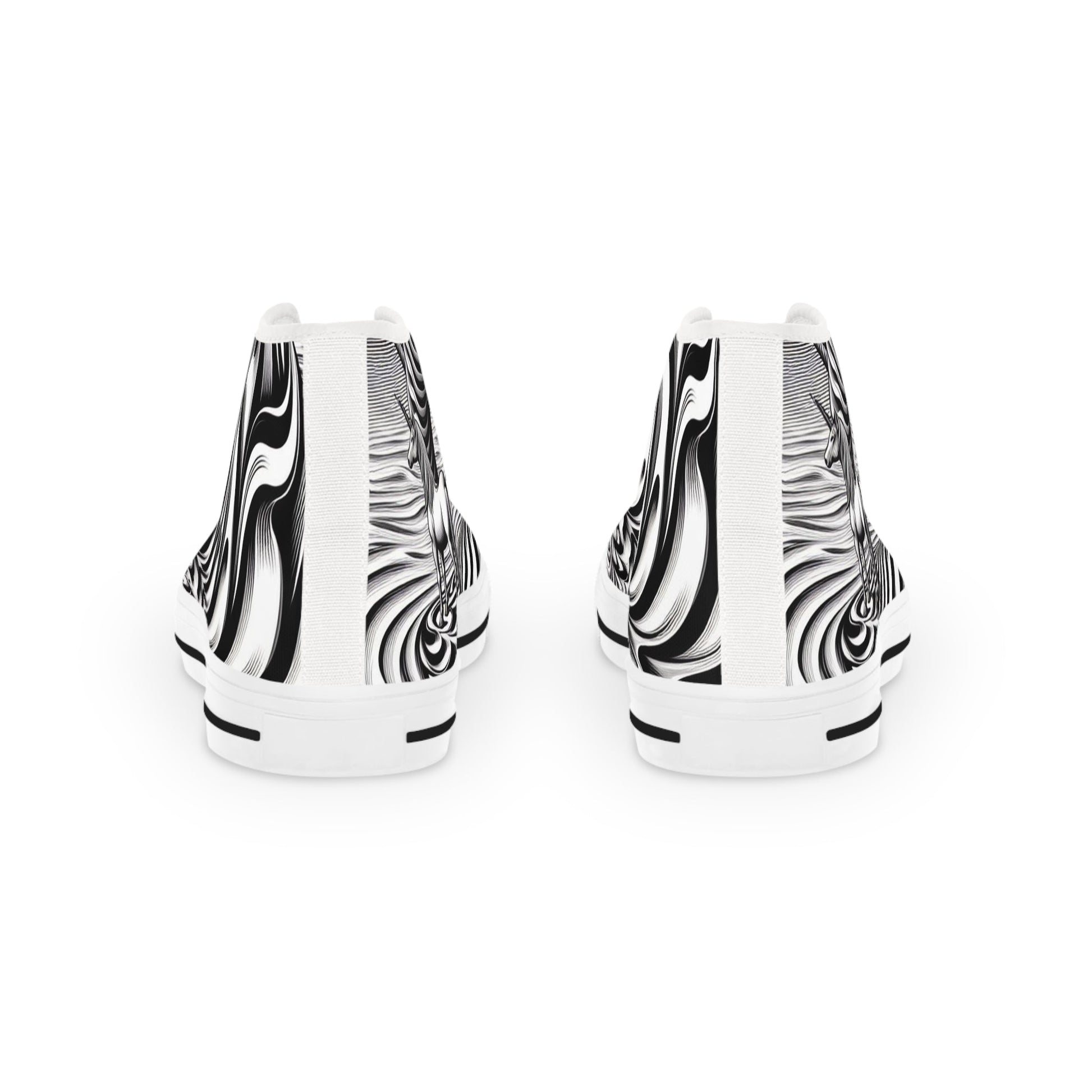 Psychedelic Wave Design High Top Sneakers - Gregg Acini Adoree Designs - Shoes