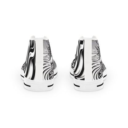 Psychedelic Wave Design High Top Sneakers - Gregg Acini Adoree Designs - Shoes