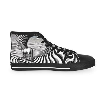 Psychedelic Wave Design High Top Sneakers - Gregg Acini Adoree Designs - Shoes