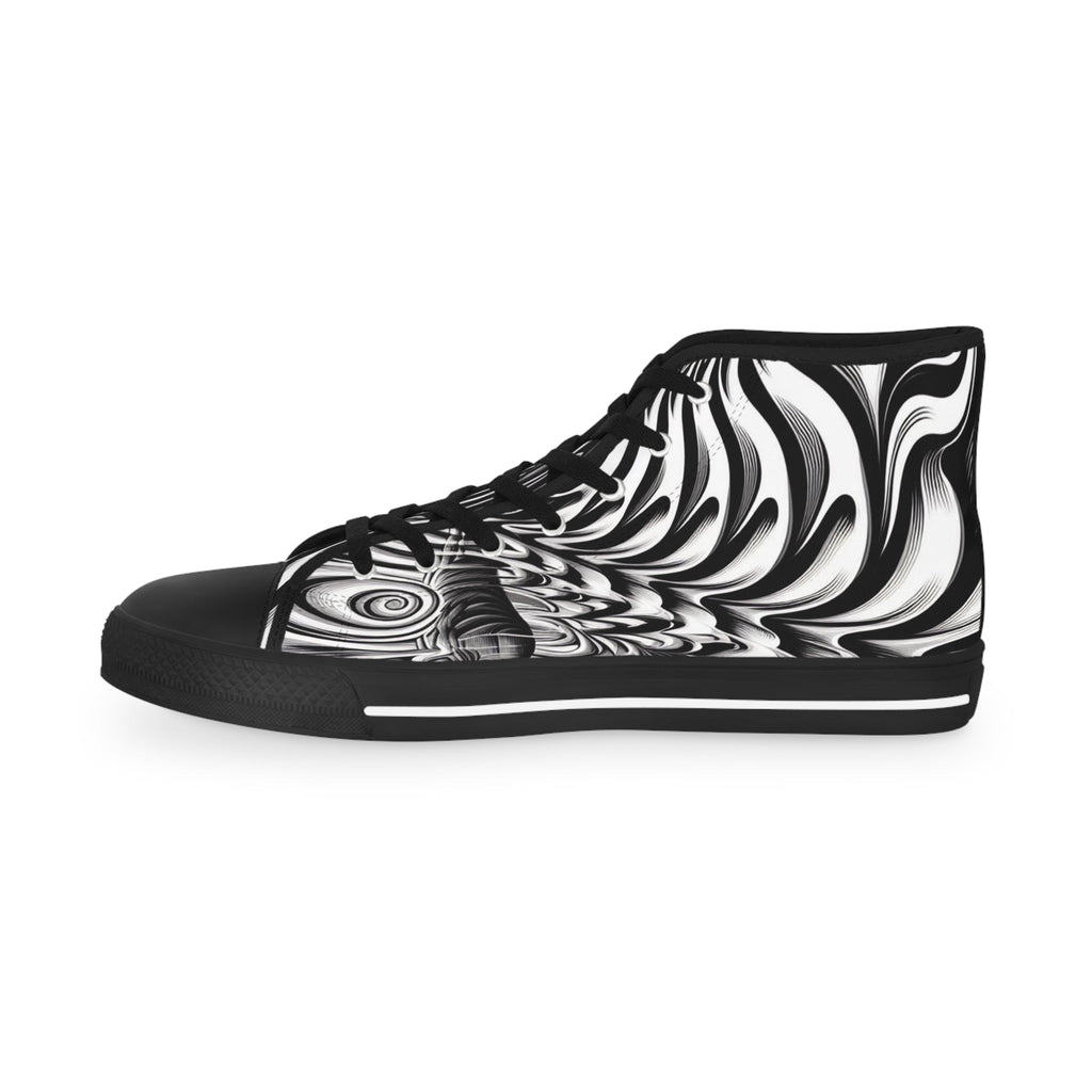 Psychedelic Wave Design High Top Sneakers - Gregg Acini Adoree Designs - Shoes