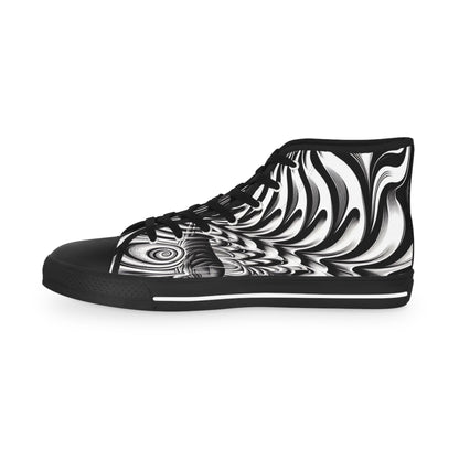 Psychedelic Wave Design High Top Sneakers - Gregg Acini Adoree Designs - Shoes