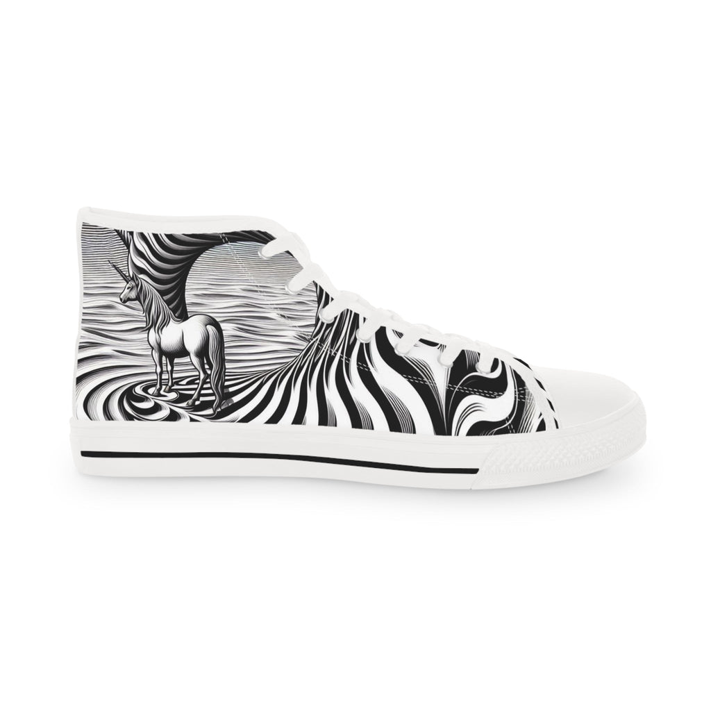 Psychedelic Wave Design High Top Sneakers - Gregg Acini Adoree Designs - Shoes