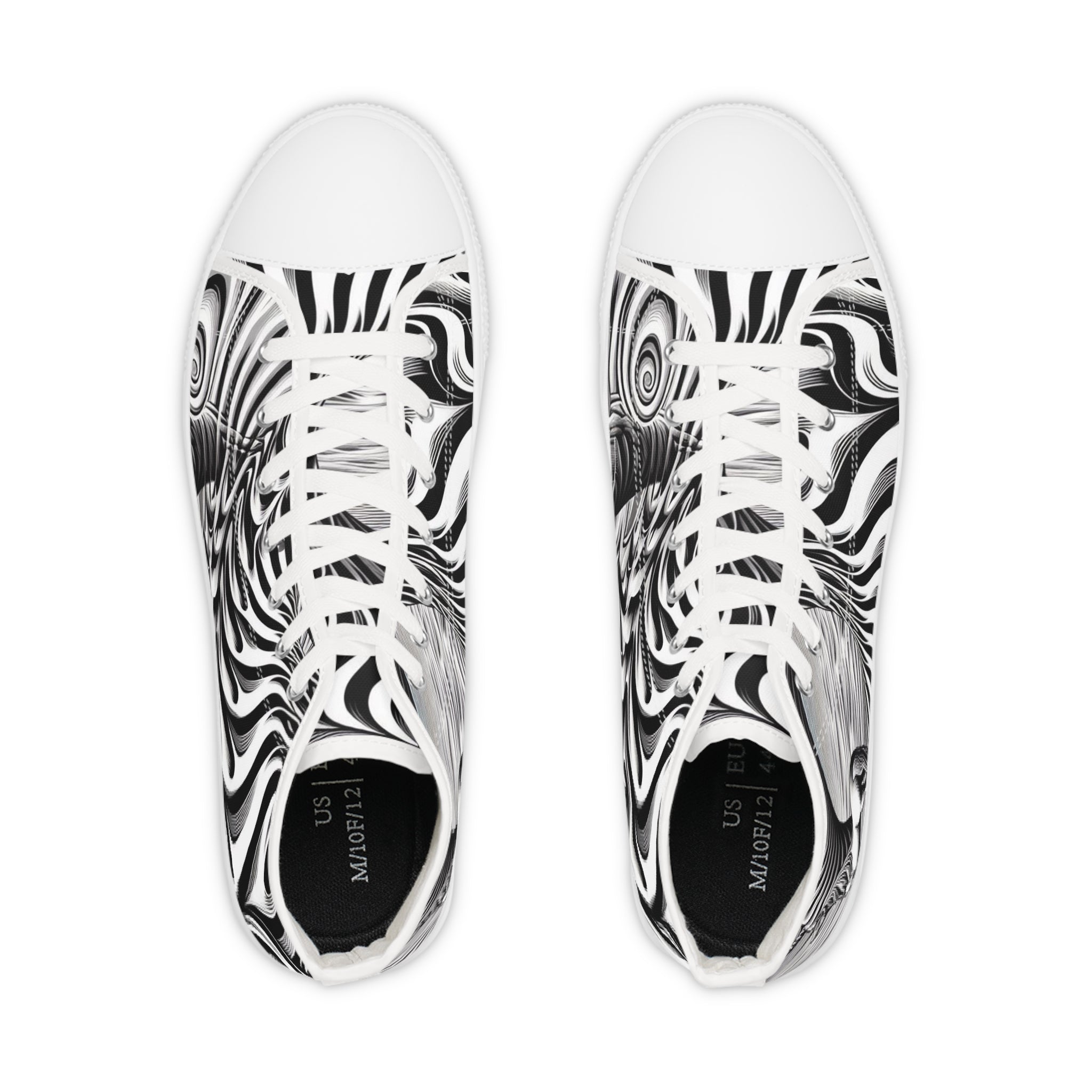 Psychedelic Wave Design High Top Sneakers - Gregg Acini Adoree Designs - Shoes