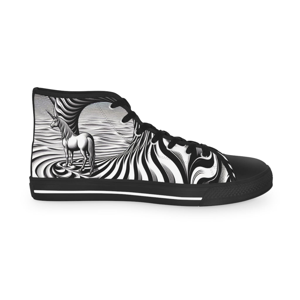 Psychedelic Wave Design High Top Sneakers - Gregg Acini Adoree Designs - Shoes