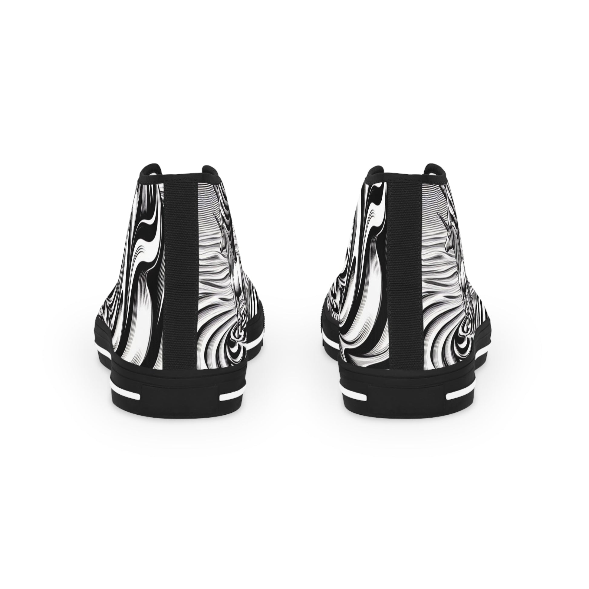Psychedelic Wave Design High Top Sneakers - Gregg Acini Adoree Designs - Shoes