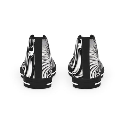 Psychedelic Wave Design High Top Sneakers - Gregg Acini Adoree Designs - Shoes
