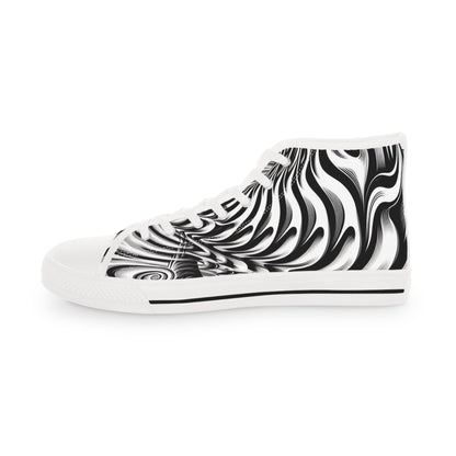 Psychedelic Wave Design High Top Sneakers - Gregg Acini Adoree Designs - Shoes