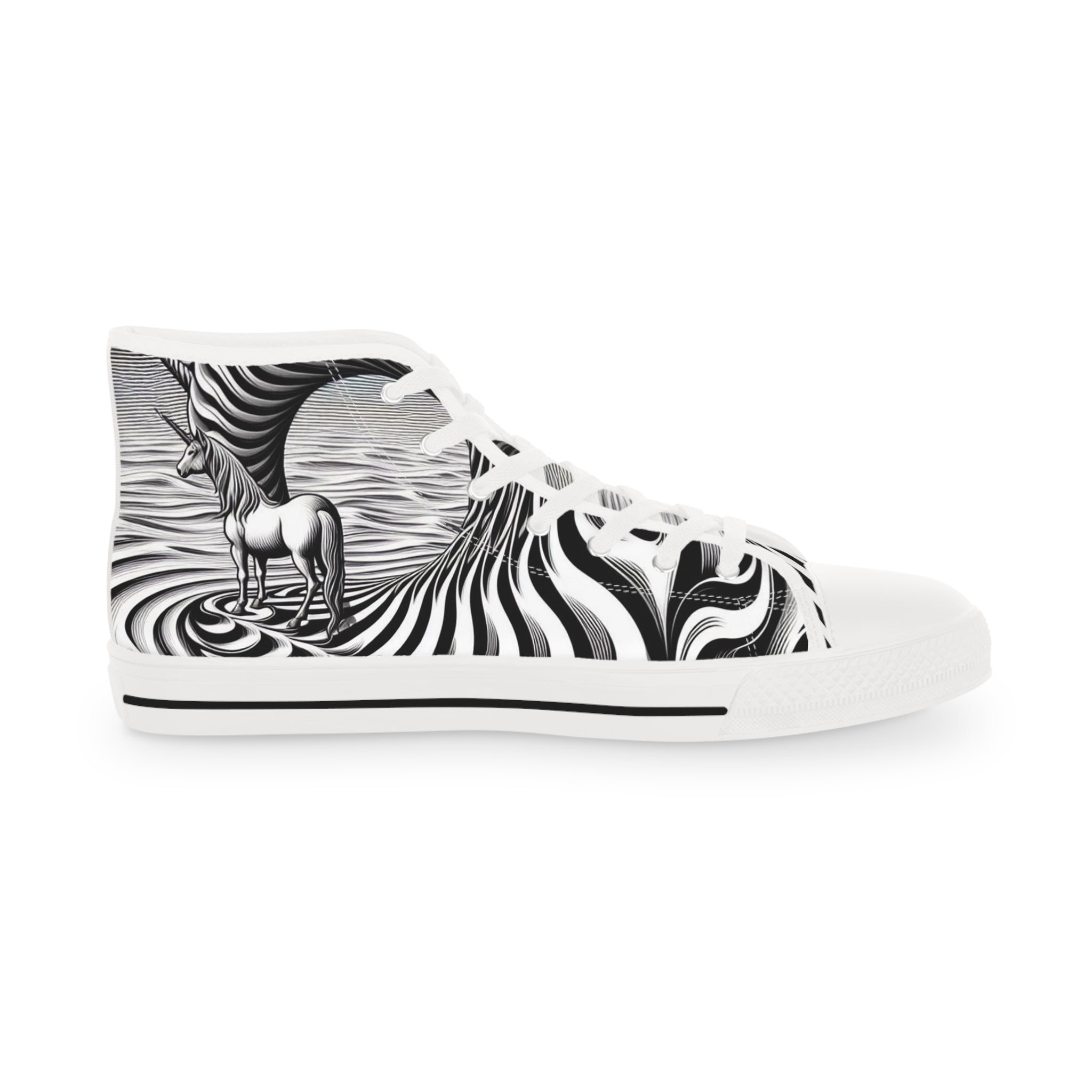 Psychedelic Wave Design High Top Sneakers - Gregg Acini Adoree Designs - Shoes