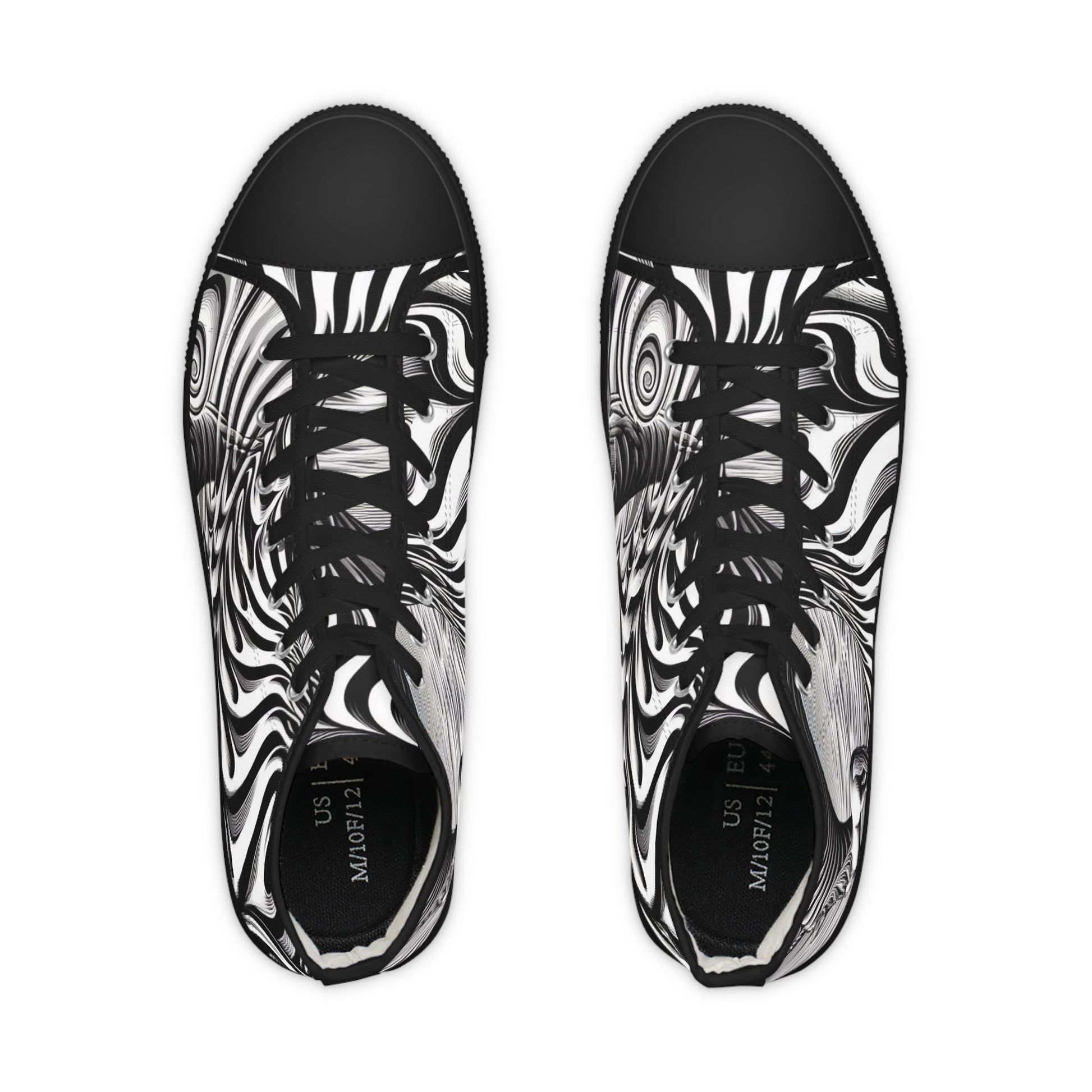 Psychedelic Wave Design High Top Sneakers - Gregg Acini Adoree Designs - Shoes