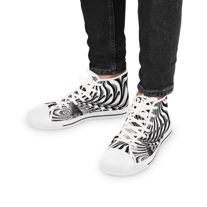 Psychedelic Wave Design High Top Sneakers - Gregg Acini Adoree Designs - Shoes