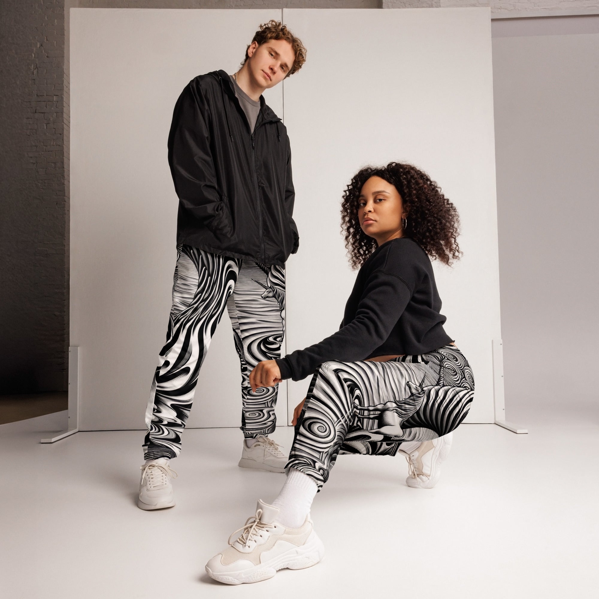 Psychedelic Wave Design Unisex track pants - Gregg Acini Adoree Designs - Track Pants