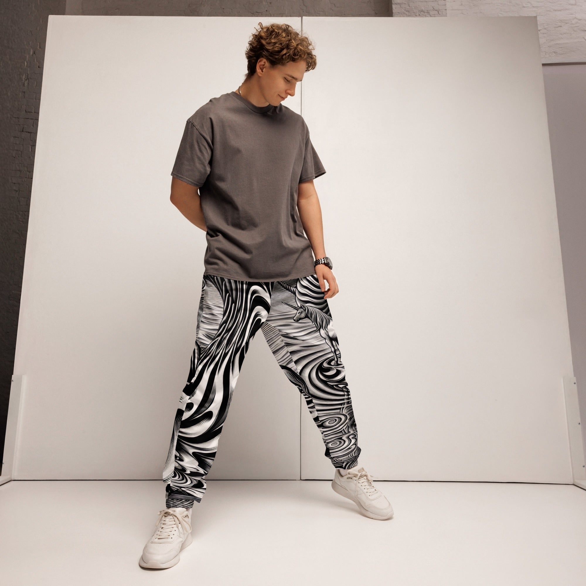 Psychedelic Wave Design Unisex track pants - Gregg Acini Adoree Designs - Track Pants