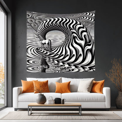 Psychedelic Wave Lightweight Wall Tapestry (Fabric Wall Hanging - USA) - Gregg Acini Adoree Designs - Wall Coverings