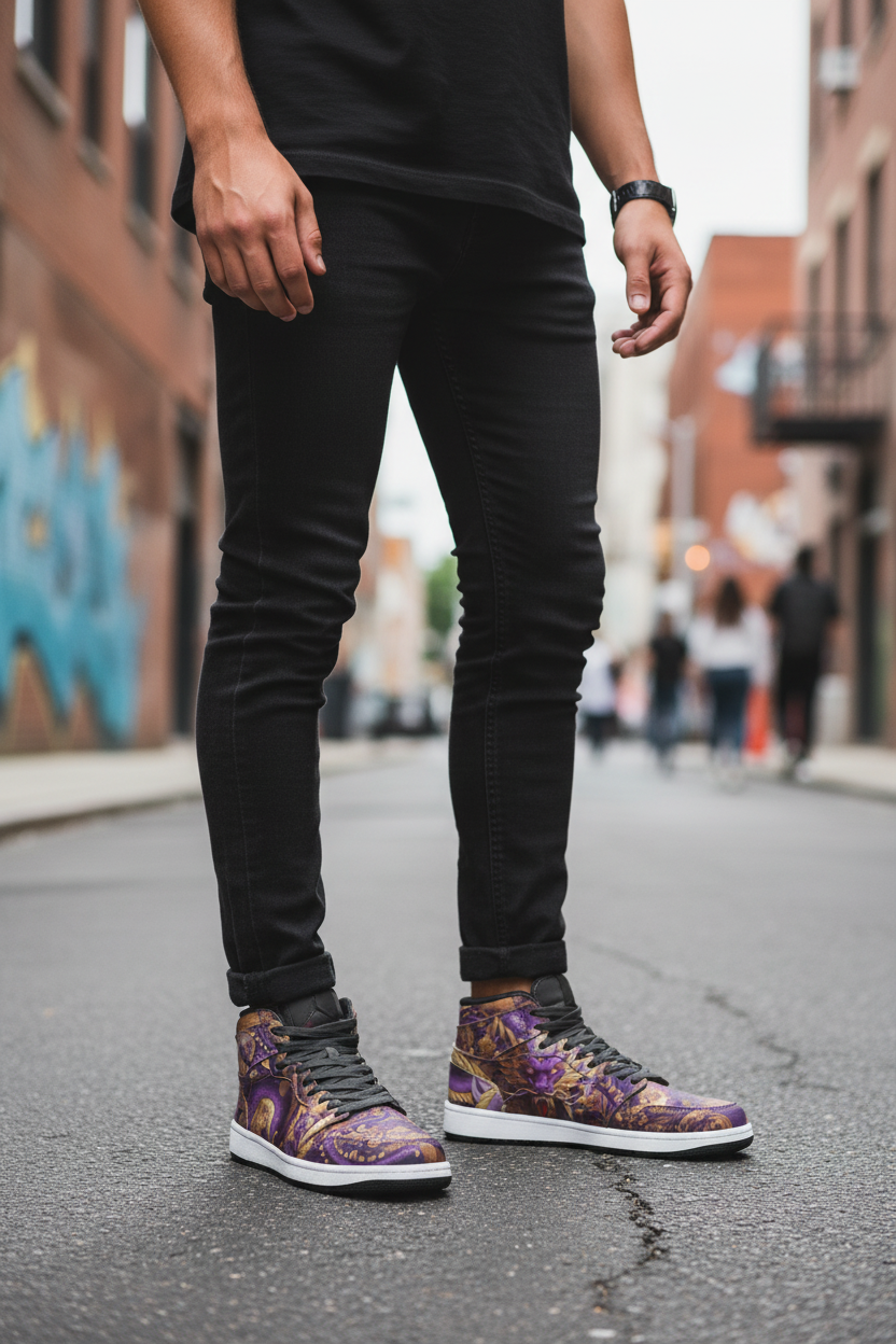 Purple Dragon Sneaker Lifestyle Mockup