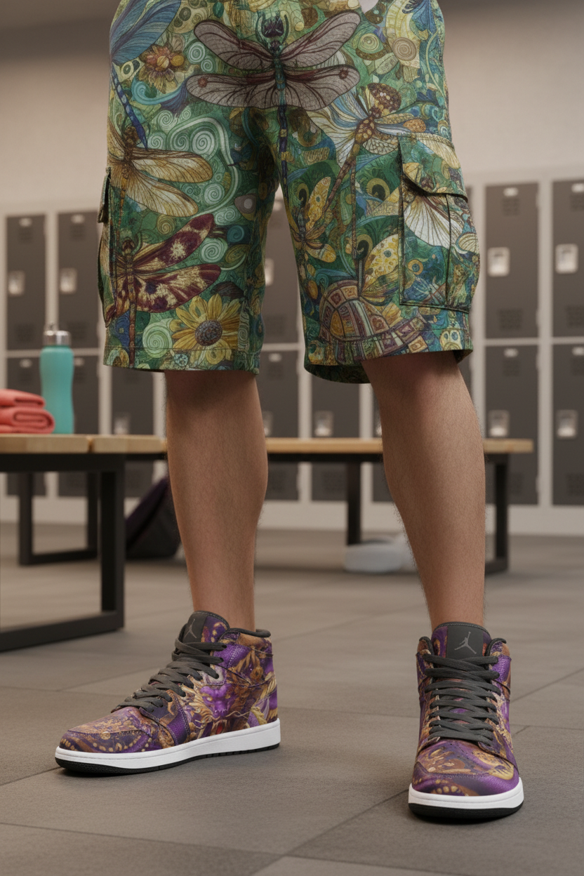 Purple Dragon Sneakers Locker Room Close-Up