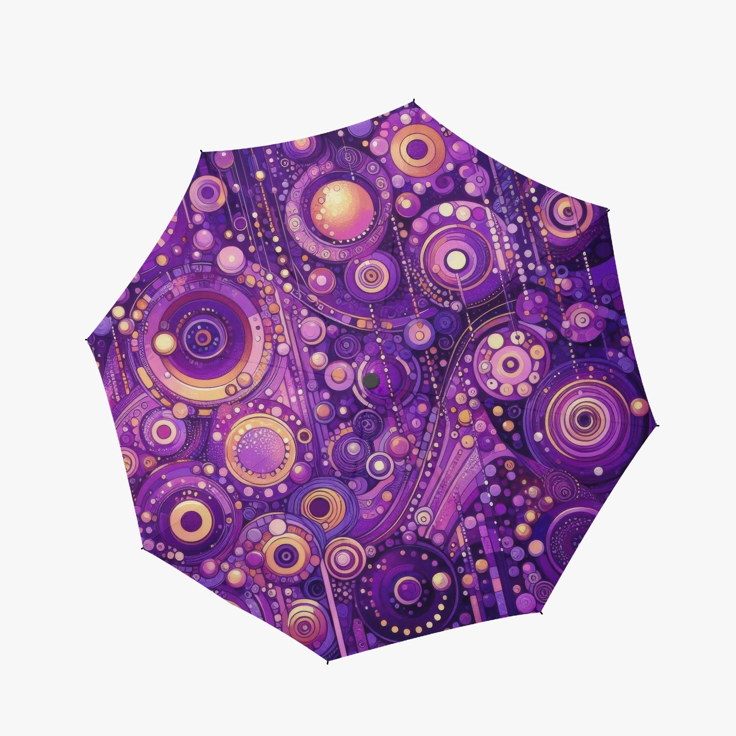 Purple Menagerie Automatic Folding Umbrella - Gregg Acini Adoree Designs - Umbrella