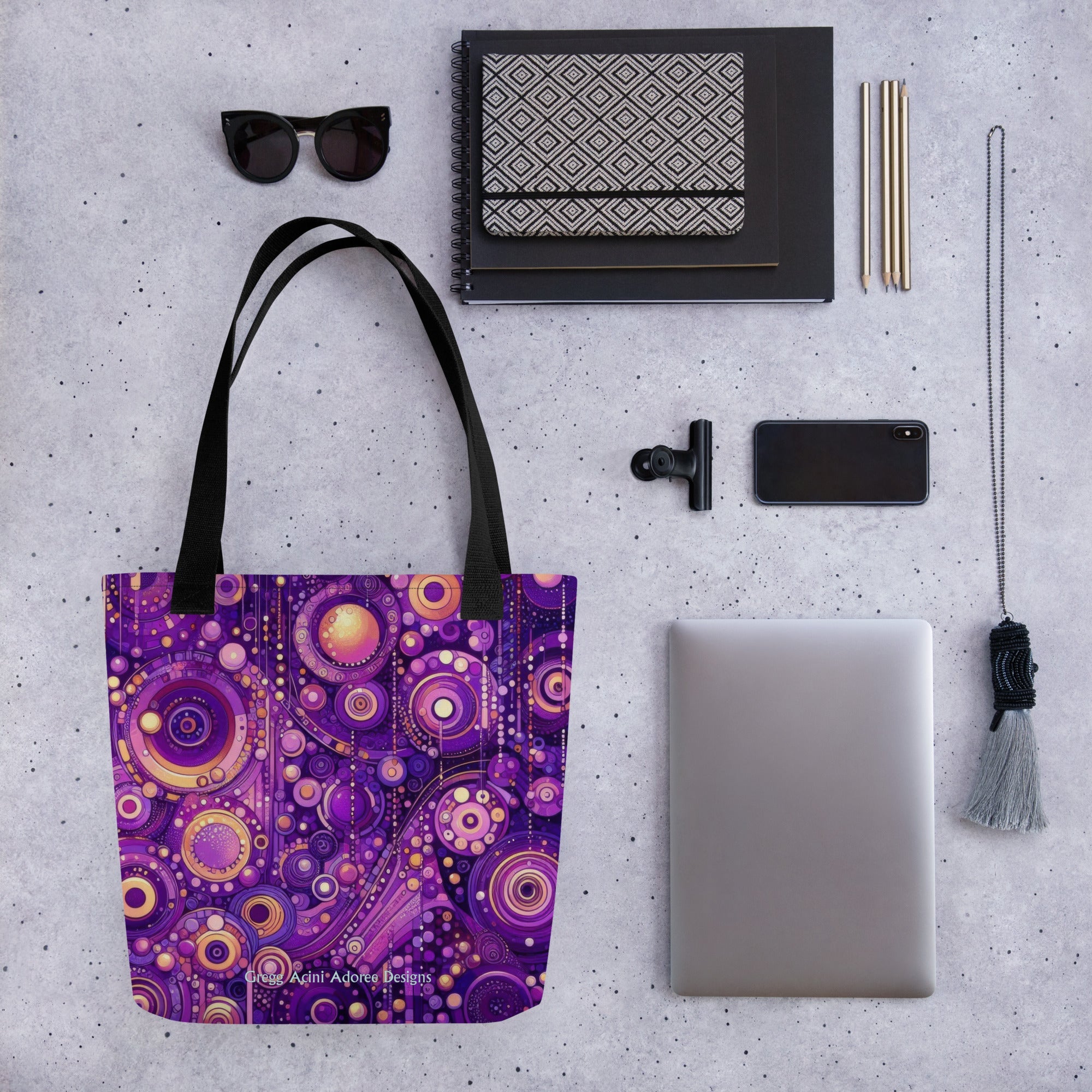 Purple Menagerie Tote bag - Gregg Acini Adoree Designs - Tote Bag