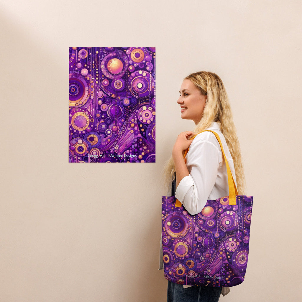 Purple Menagerie Tote bag - Gregg Acini Adoree Designs - Tote Bag