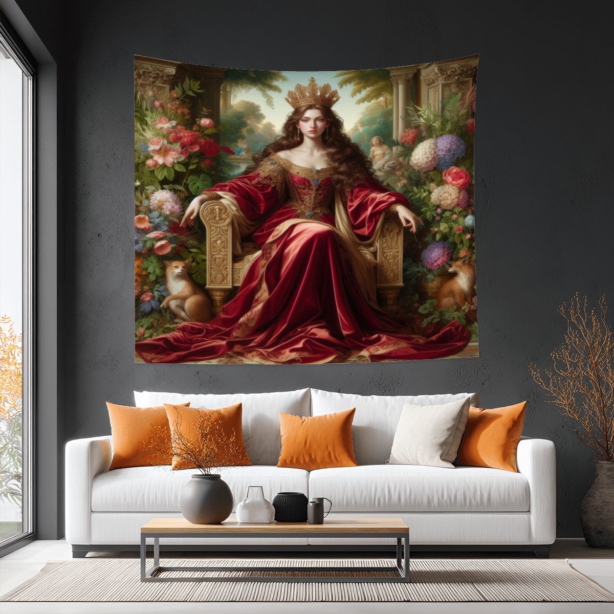 Queen 2 Lightweight Wall Tapestry (Fabric Wall Hanging - USA) - Gregg Acini Adoree Designs - Wall Coverings
