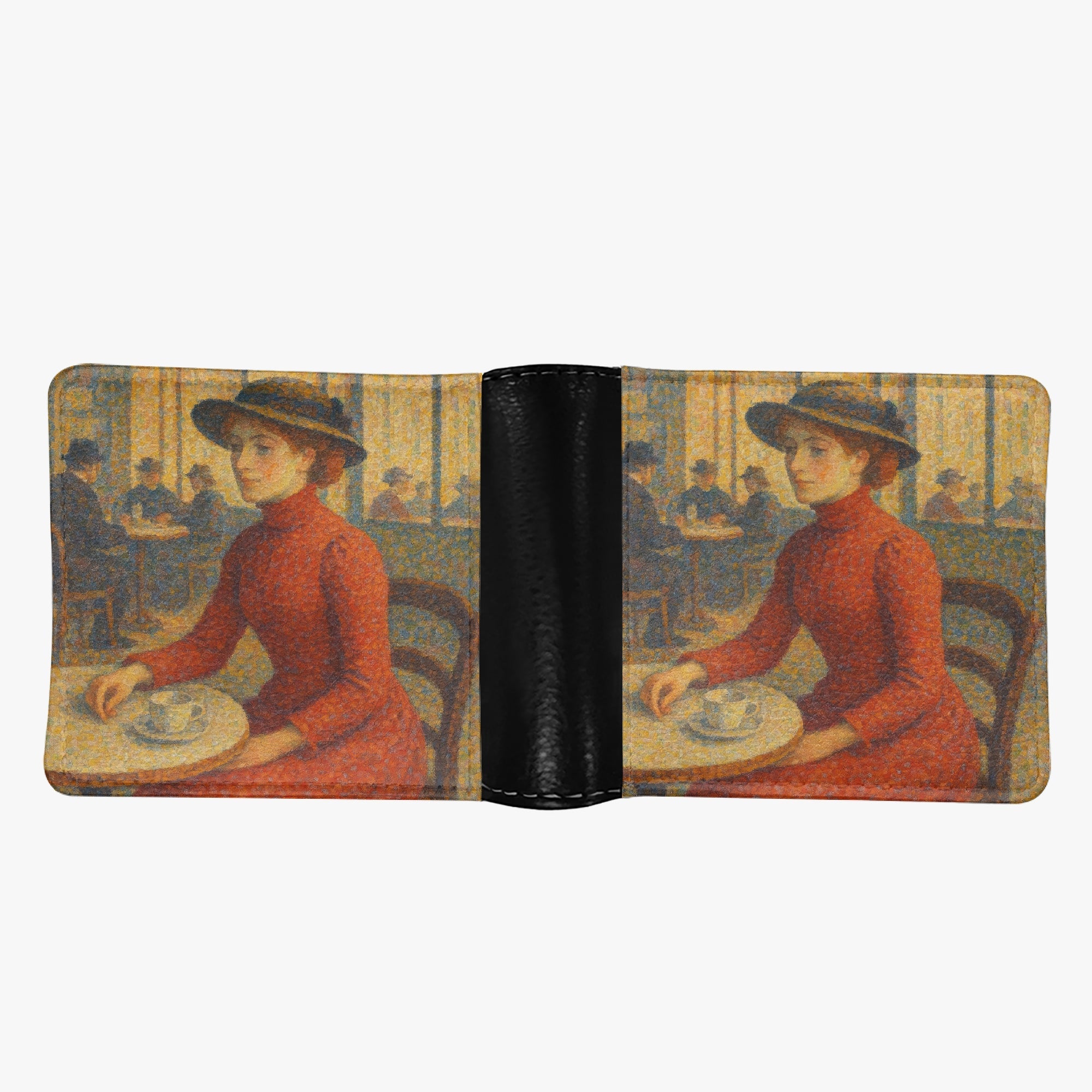 Red Dress Seurat Bifold Wallet - Gregg Acini Adoree Designs - Wallets