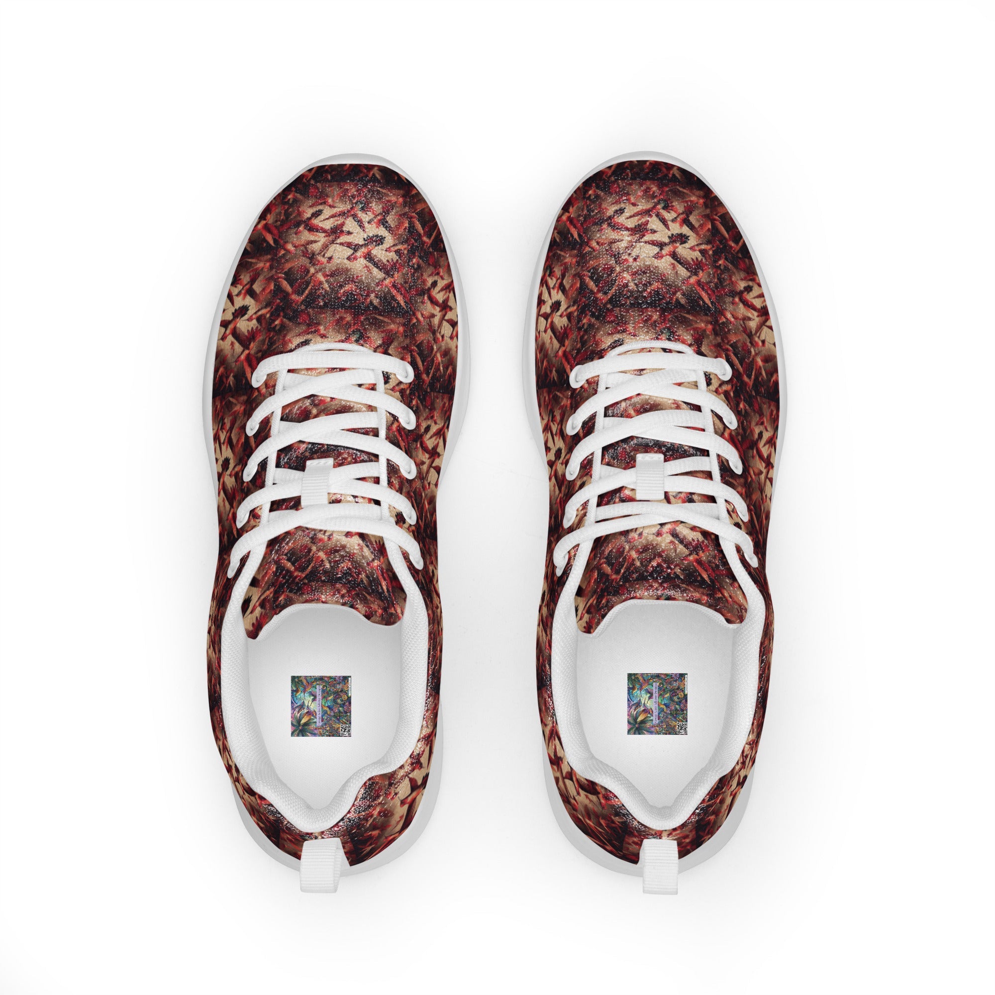 Red Hummingbirds Men’s athletic shoes by Gregg Acini Adoree Designs - Gregg Acini Adoree Designs - Shoes