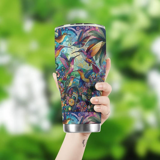 Best Hummingbird Kaleidoscope Cone Tumbler 30oz