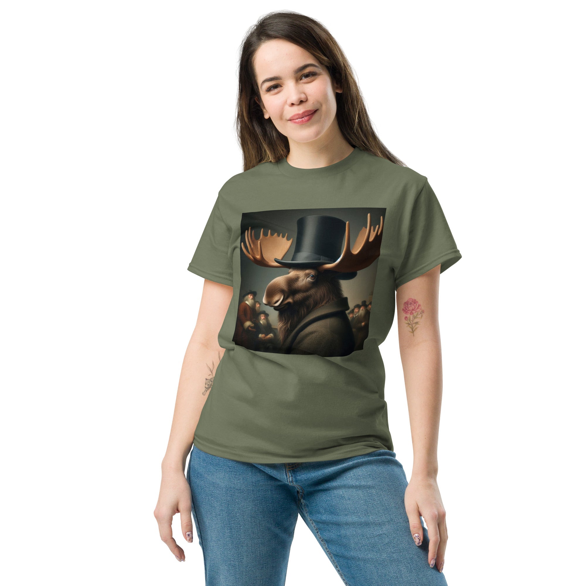 Remby Moose Unisex classic tee by Gregg Acini Adoree Designs - Gregg Acini Adoree Designs - Tee Shirt