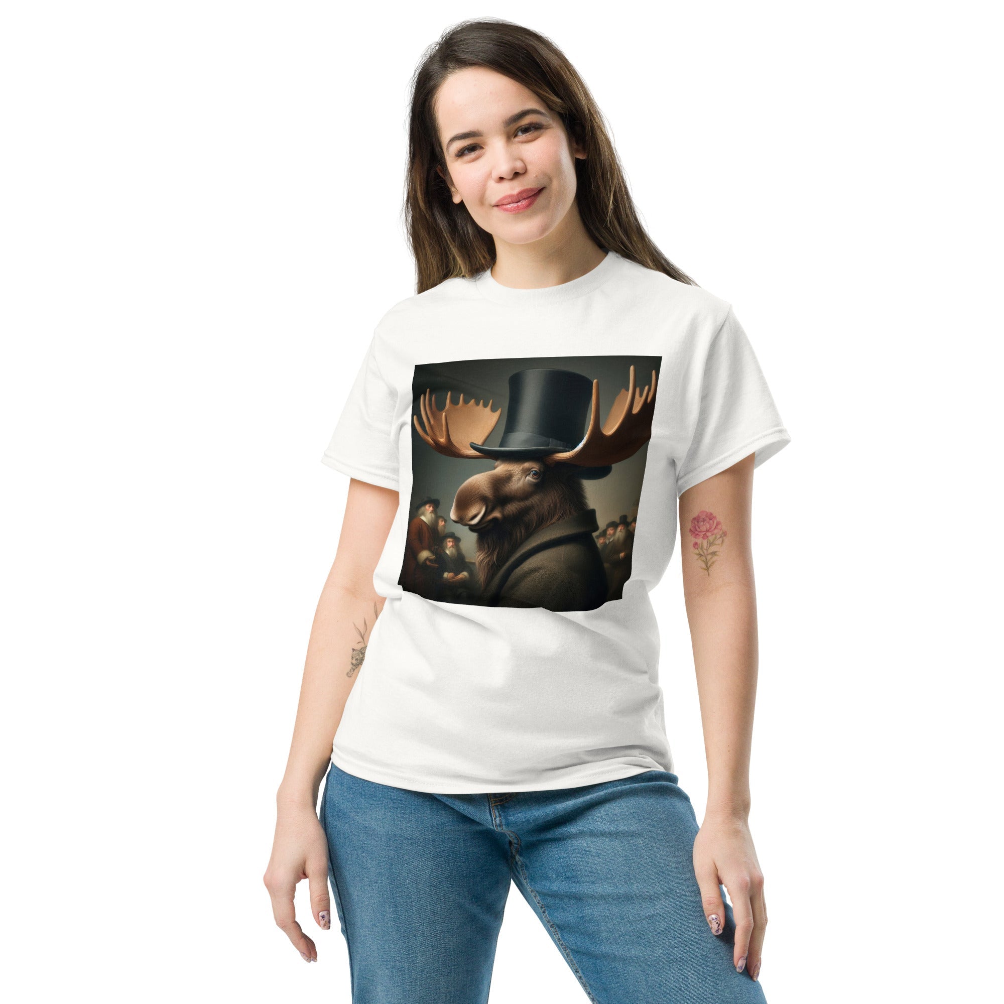 Remby Moose Unisex classic tee by Gregg Acini Adoree Designs - Gregg Acini Adoree Designs - Tee Shirt