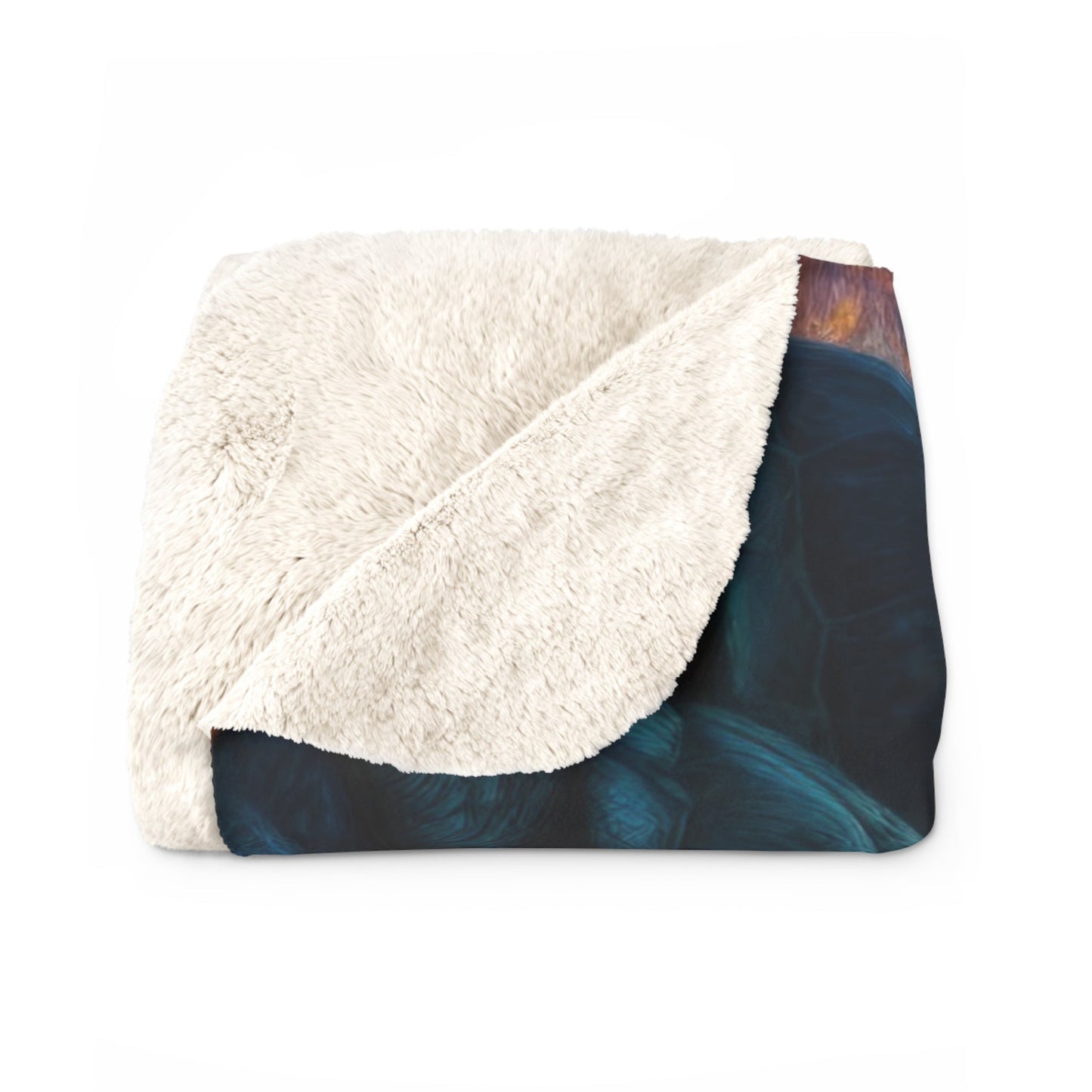 Sea Turtle Sunset Sherpa Blanket — Cozy Ocean Sunset Throw for Beach Lovers - Gregg Acini Adoree Designs - Blanket