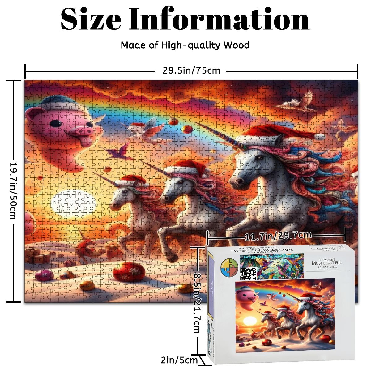 Seasons Greetings Wooden Jigsaw Puzzles 1000 pcs - Gregg Acini Adoree Designs - Jigsaw Puzzle