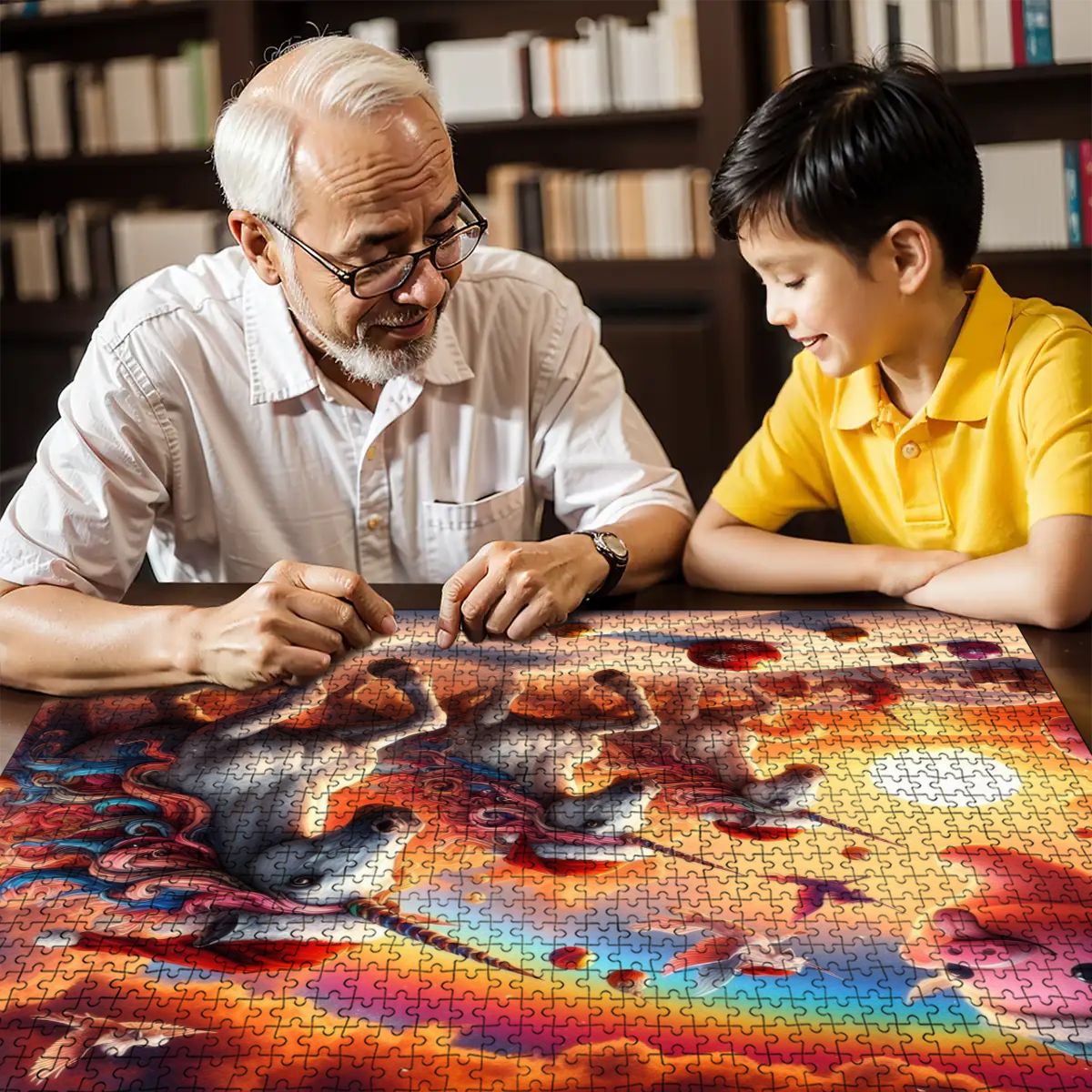 Seasons Greetings Wooden Jigsaw Puzzles 1000 pcs - Gregg Acini Adoree Designs - Jigsaw Puzzle