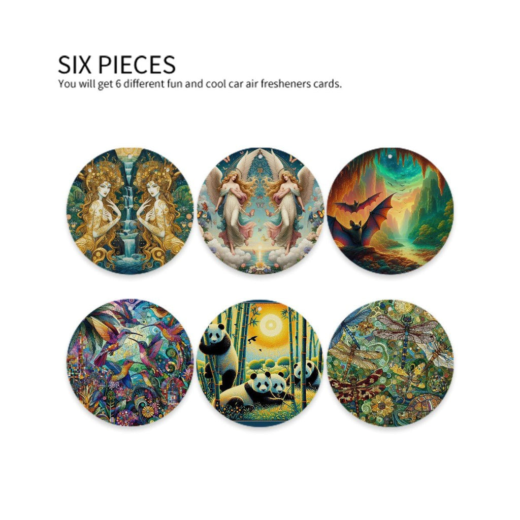 Set 2 - Round Shape Car Air Freshener Cards 6 Pieces - Gregg Acini Adoree Designs - Air Freshener