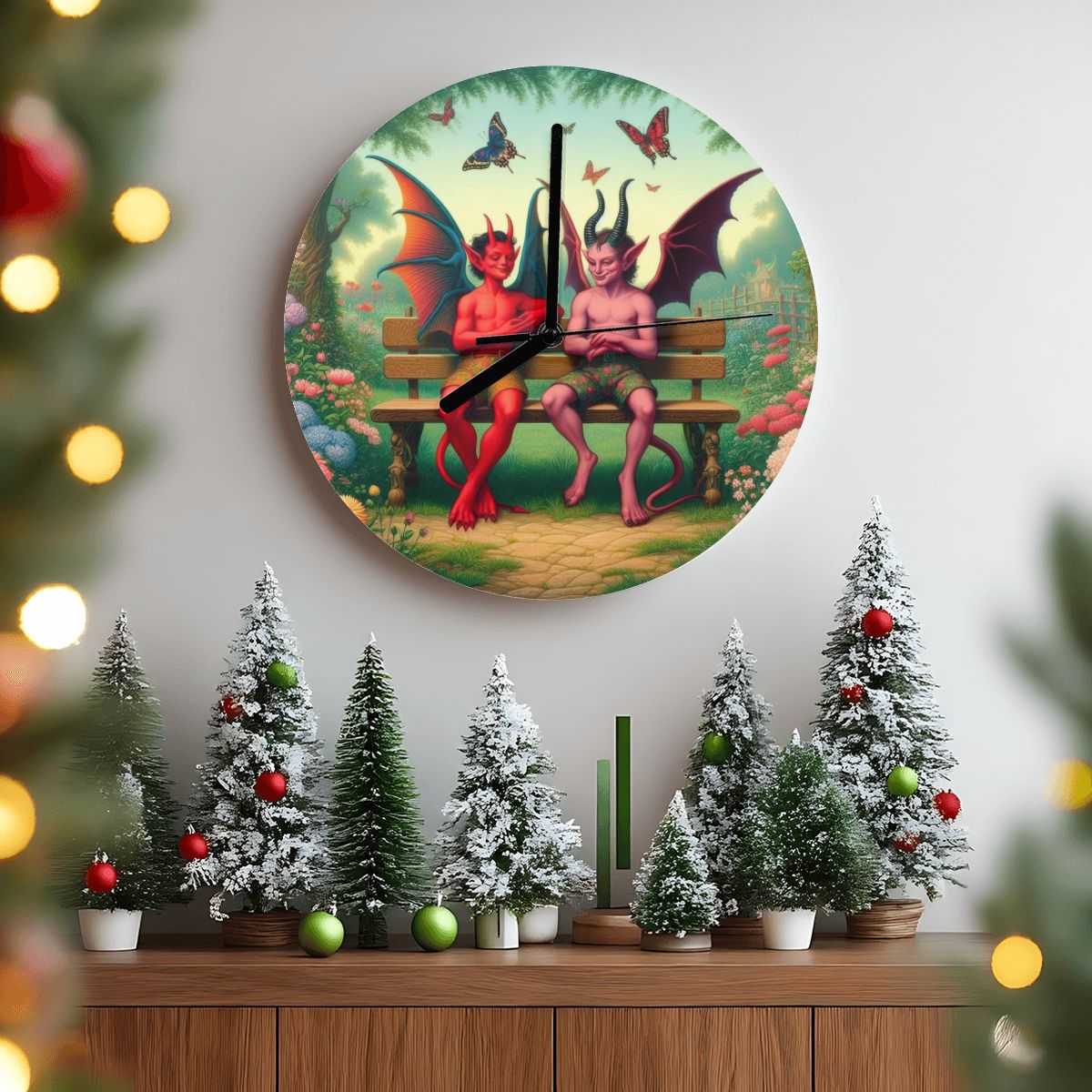 Shenanigans MDF Wall Clock (Made in USA) - Gregg Acini Adoree Designs - Wall Clock