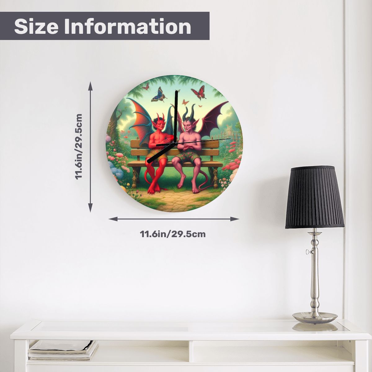 Shenanigans MDF Wall Clock (Made in USA) - Gregg Acini Adoree Designs - Wall Clock