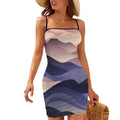 Short Spaghetti Strap Bodycon Dress Flat Collar - Gregg Acini Adoree Designs - Dress